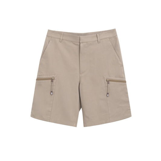 Tan shorts with pockets on sides