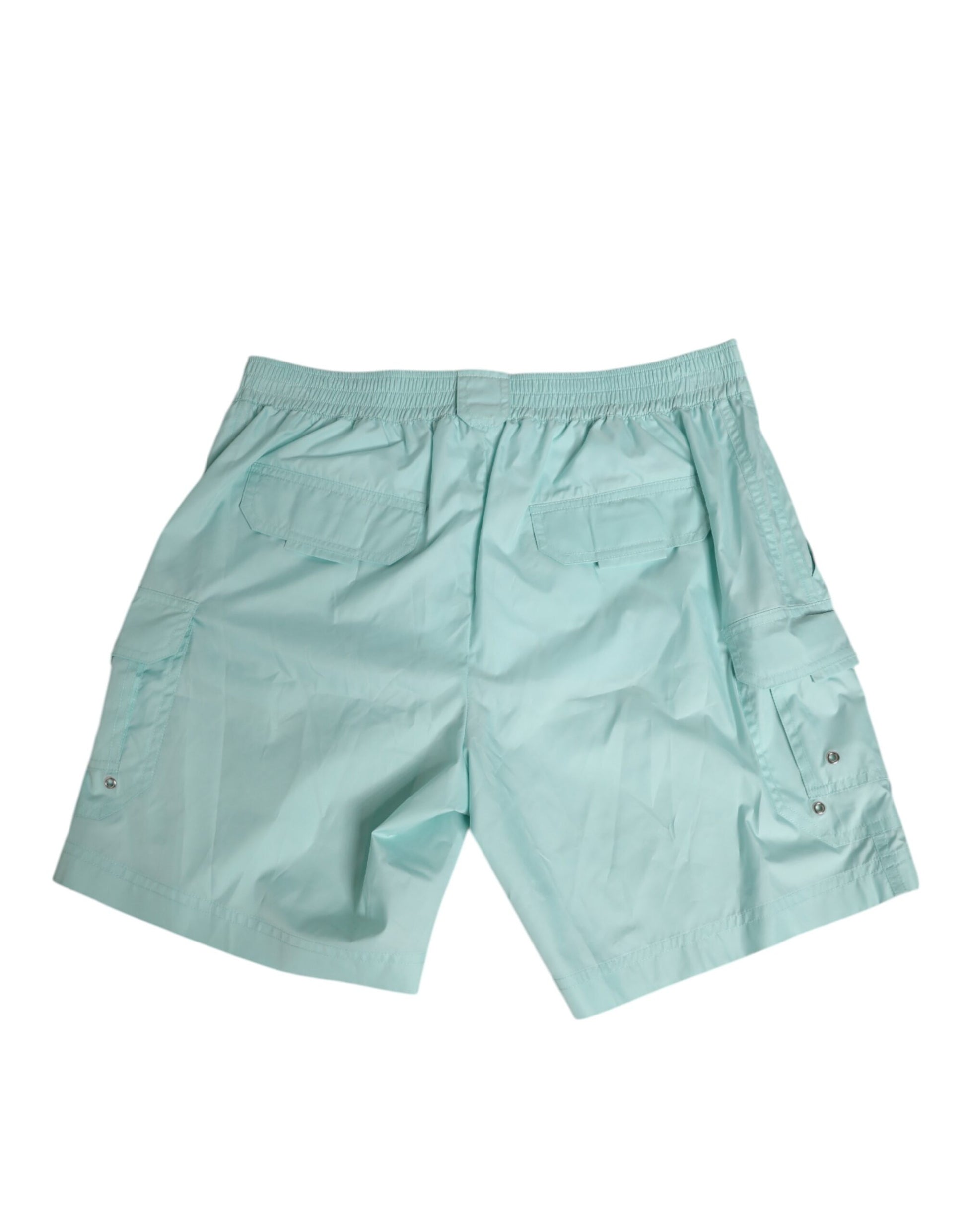 Pair of light blue shorts with pockets