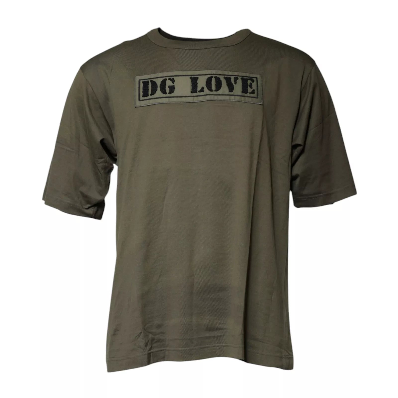 Green t-shirt with black lettering