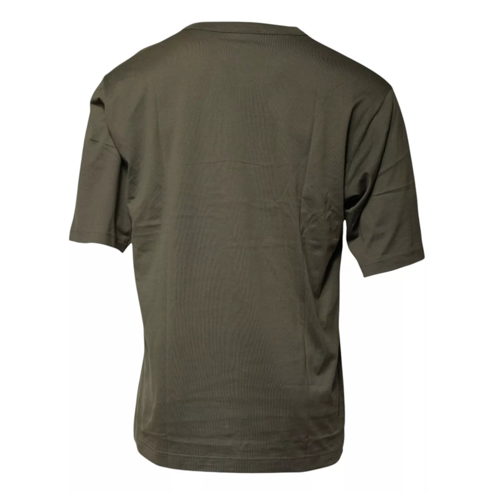 Green short sleeve shirt on hanger