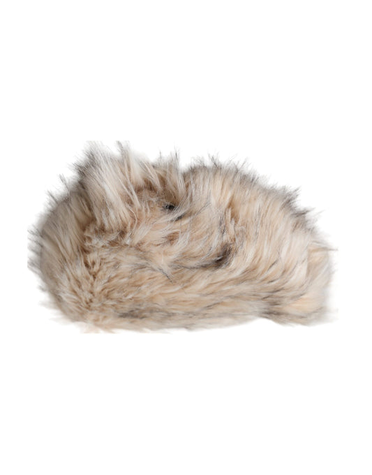 Furry hat on white background