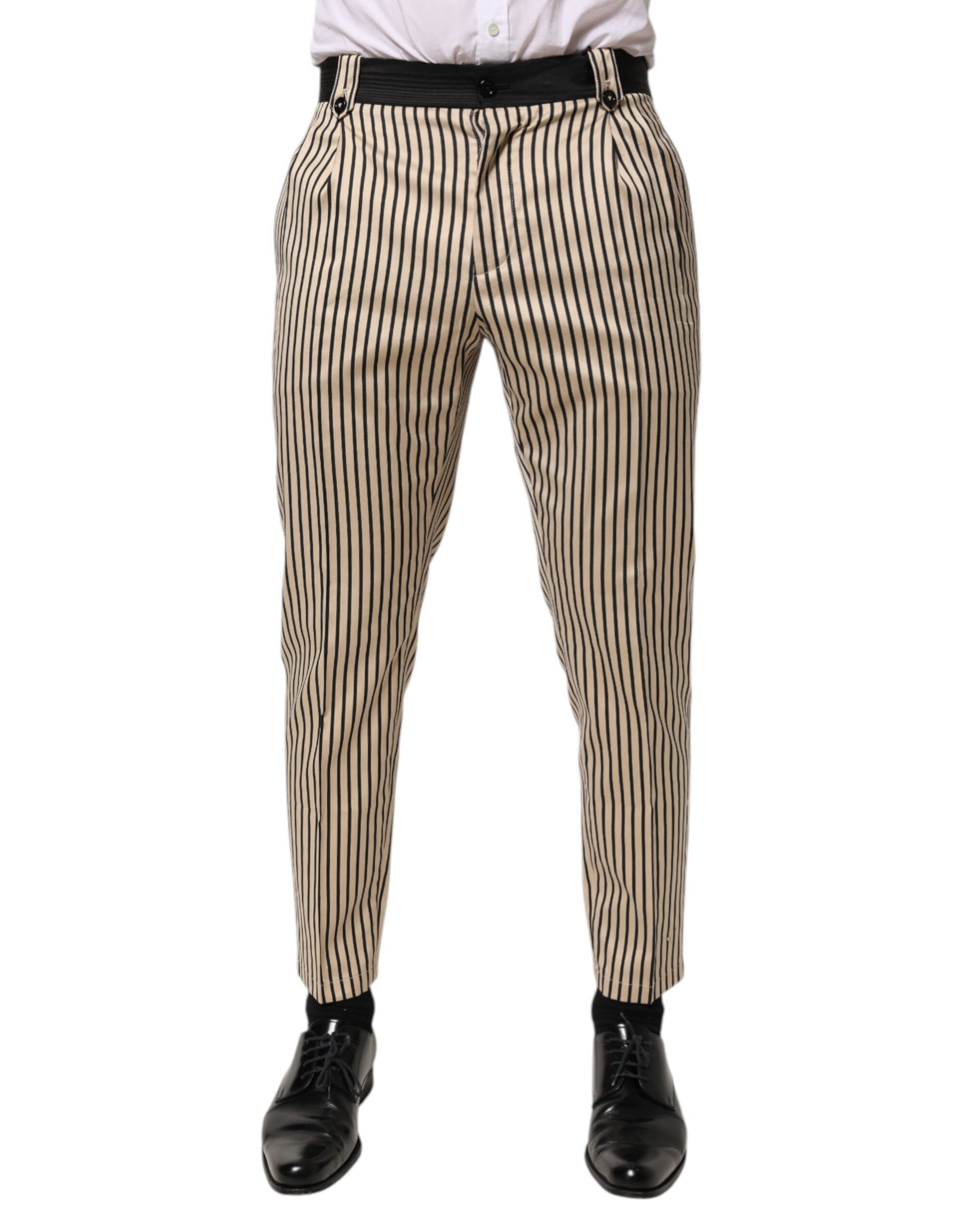Men's pants with vertical stripes