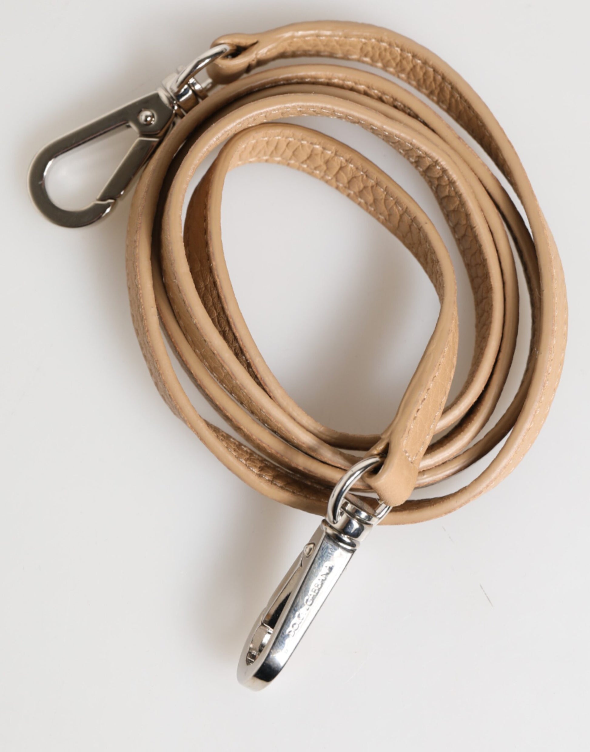 Brown leather bracelet with silver clasp