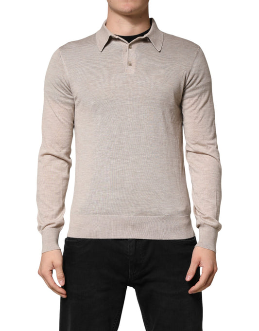 Mannequin wearing a beige sweater vest