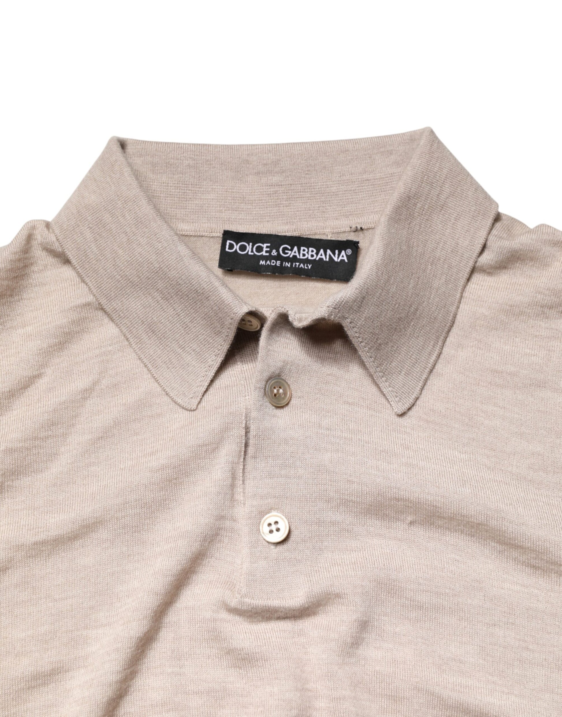 Tan polo shirt with collar