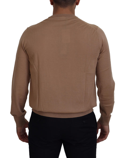 Man wearing brown sweater