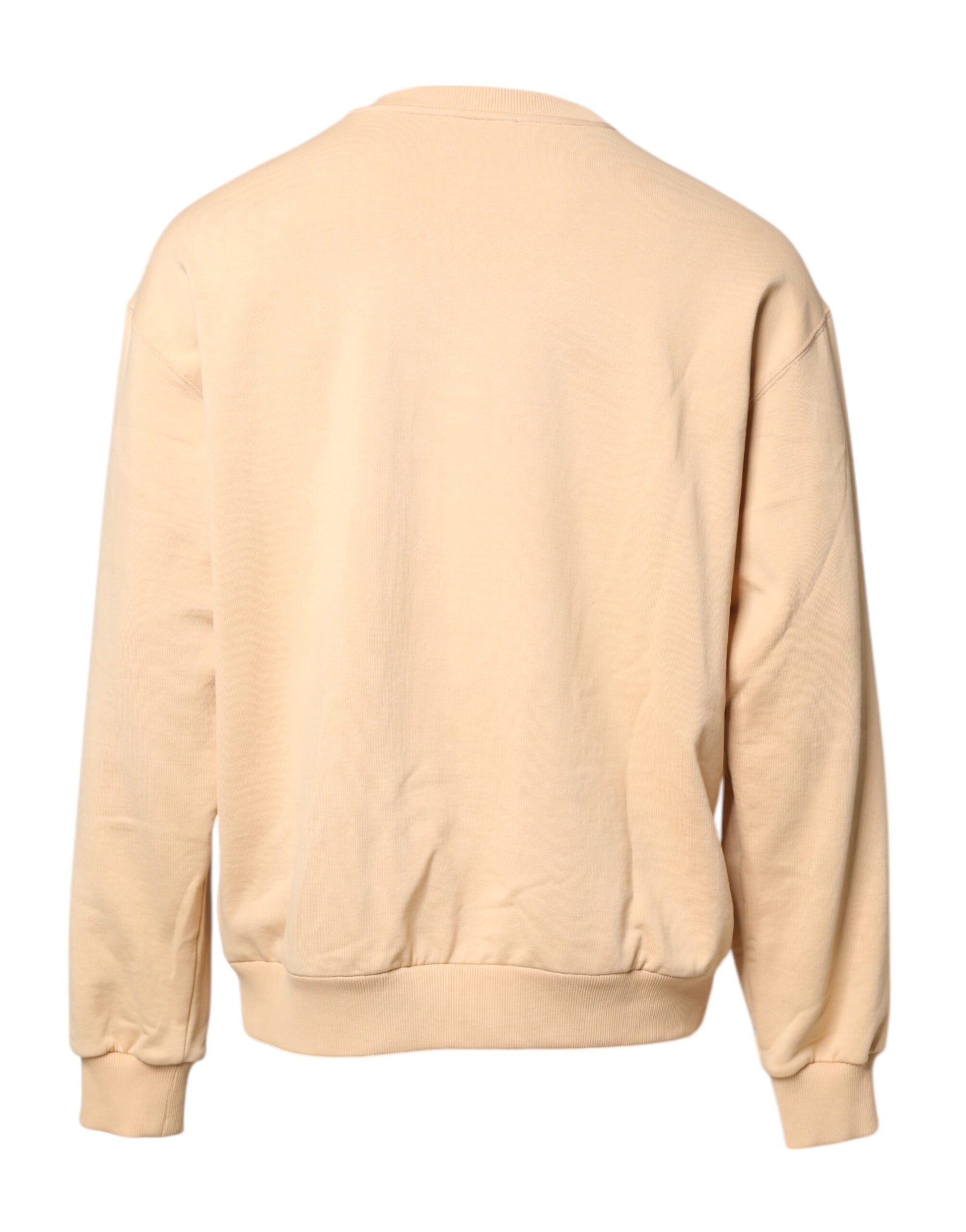 Tan sweater with horizontal stripes on back