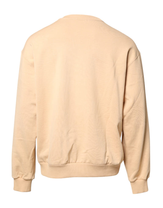 Tan sweater with horizontal stripes on back