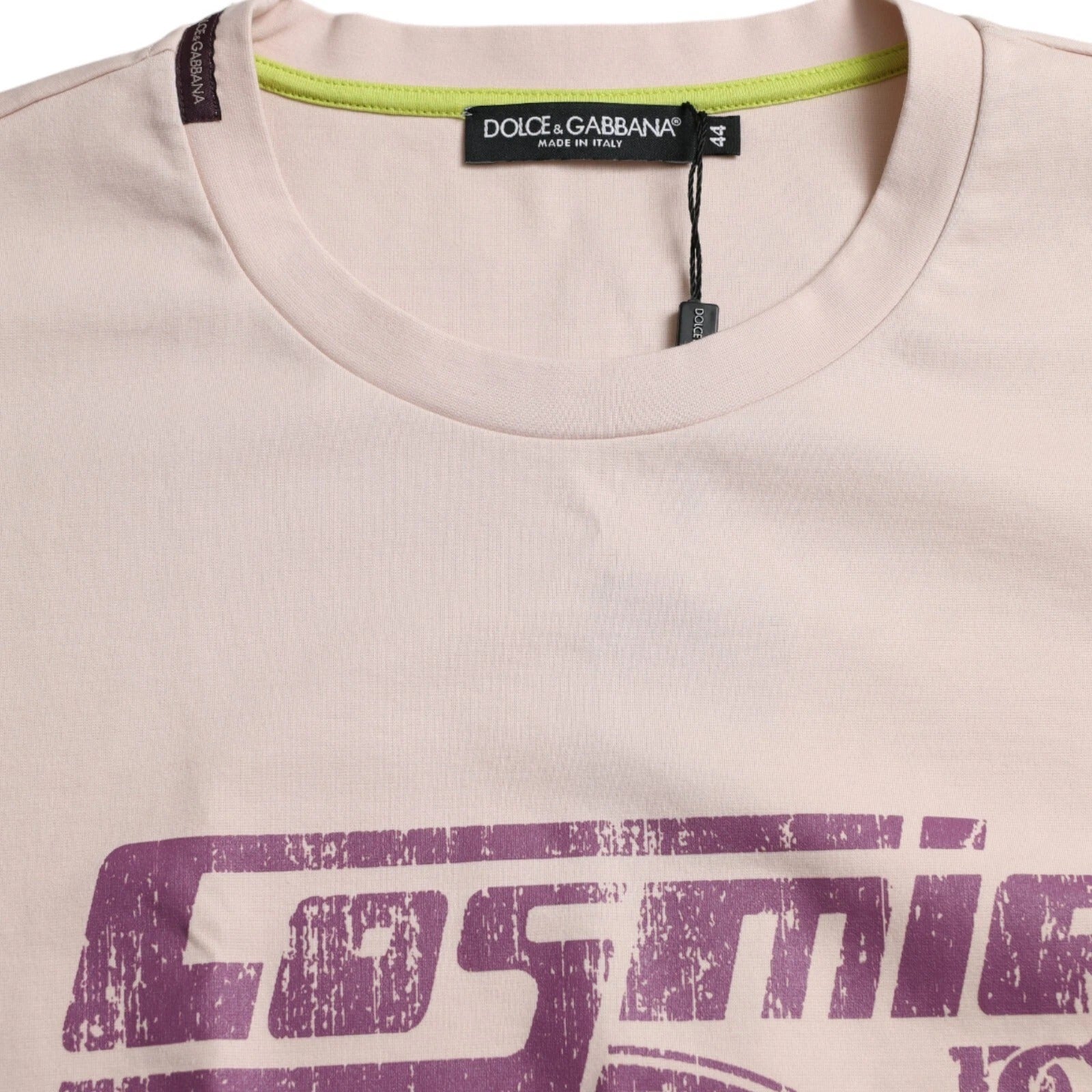 Pink t-shirt with logo on front