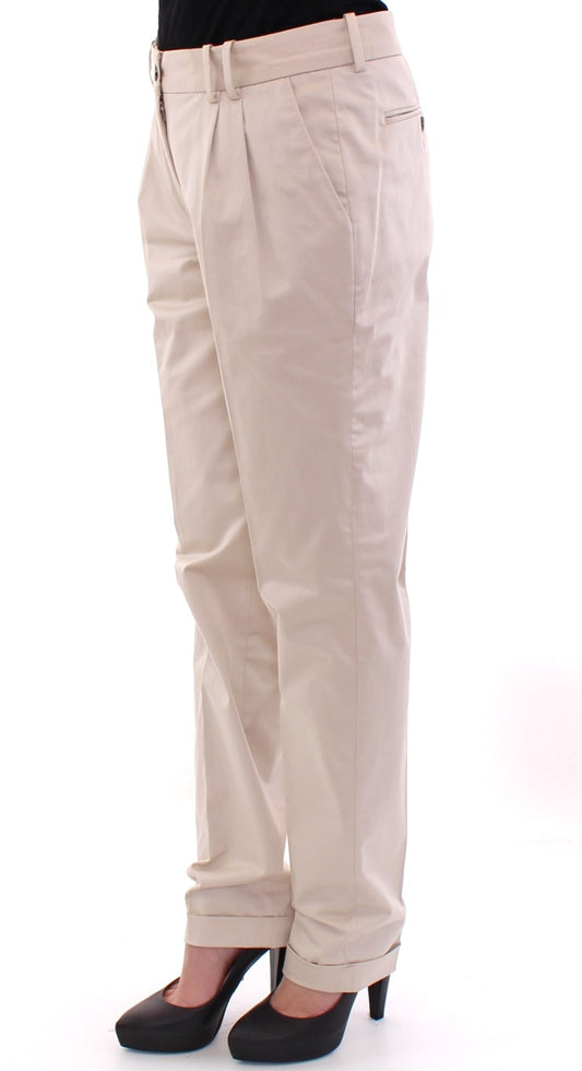 Tan cargo pants on a model
