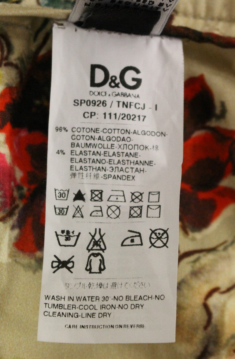 White tag on clothing with black lettering indicating brand, care instructions, and material composition