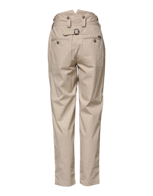 Tan cargo pants with pockets on sides