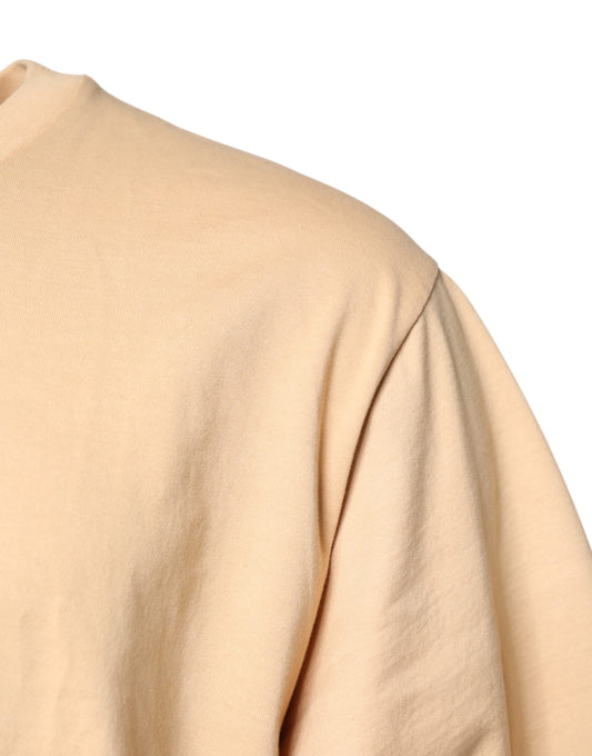 Tan long sleeve sweater on mannequin