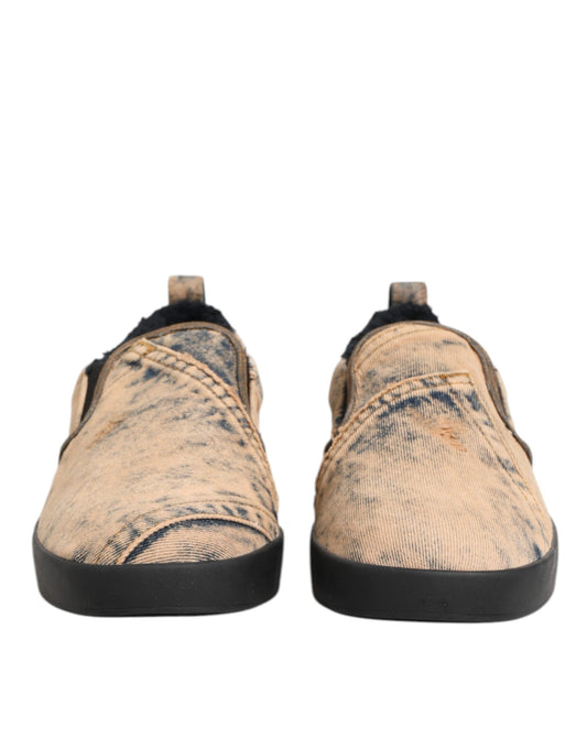 Pair of brown boots with black soles