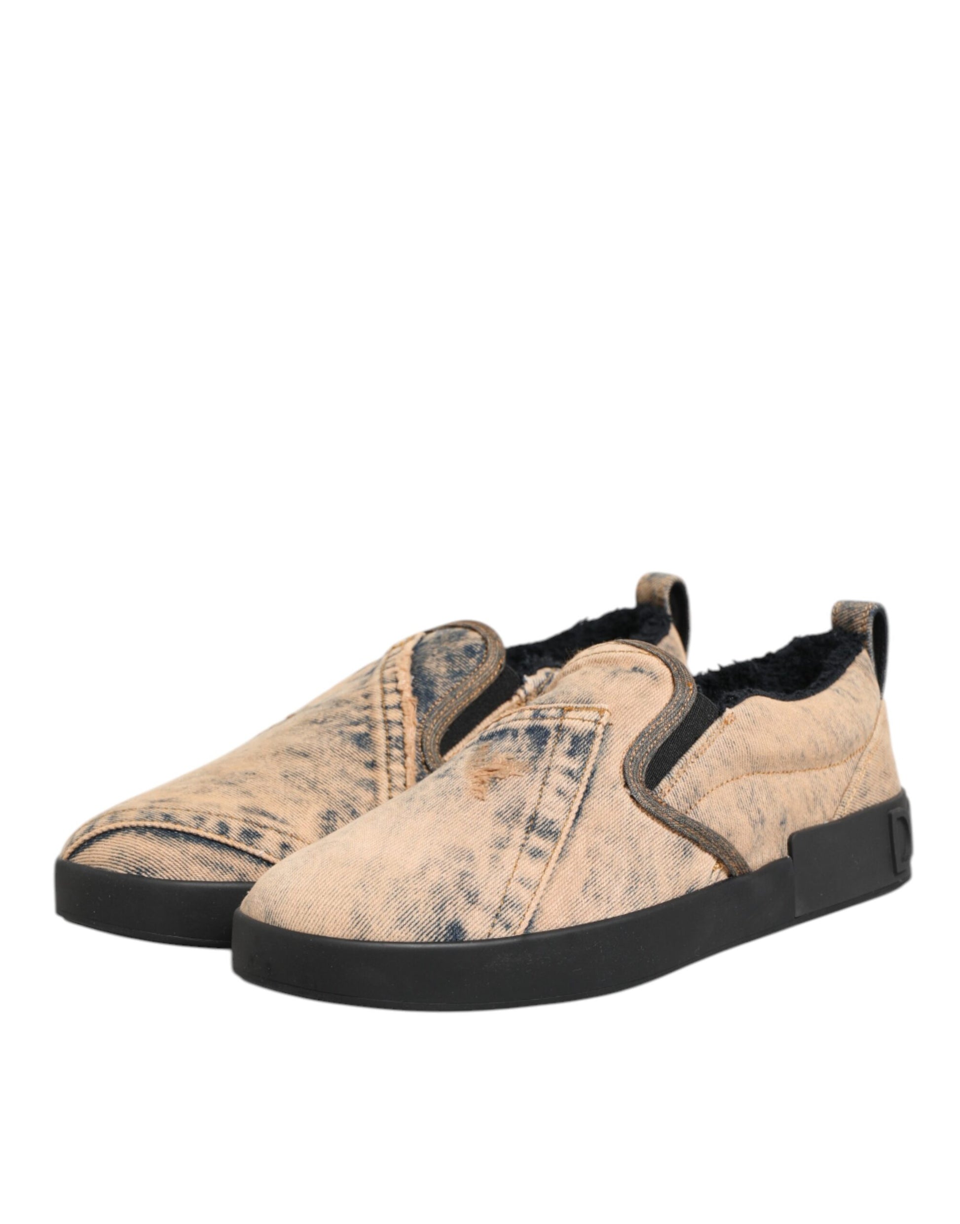 Pair of patterned slip on shoes