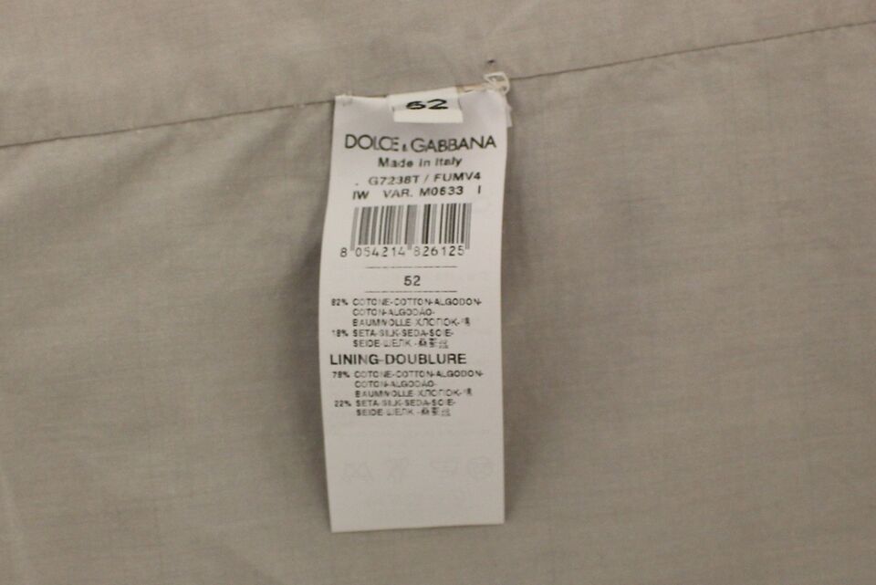A beige cotton silk blend dress vest blazer from Dolce & Gabbana