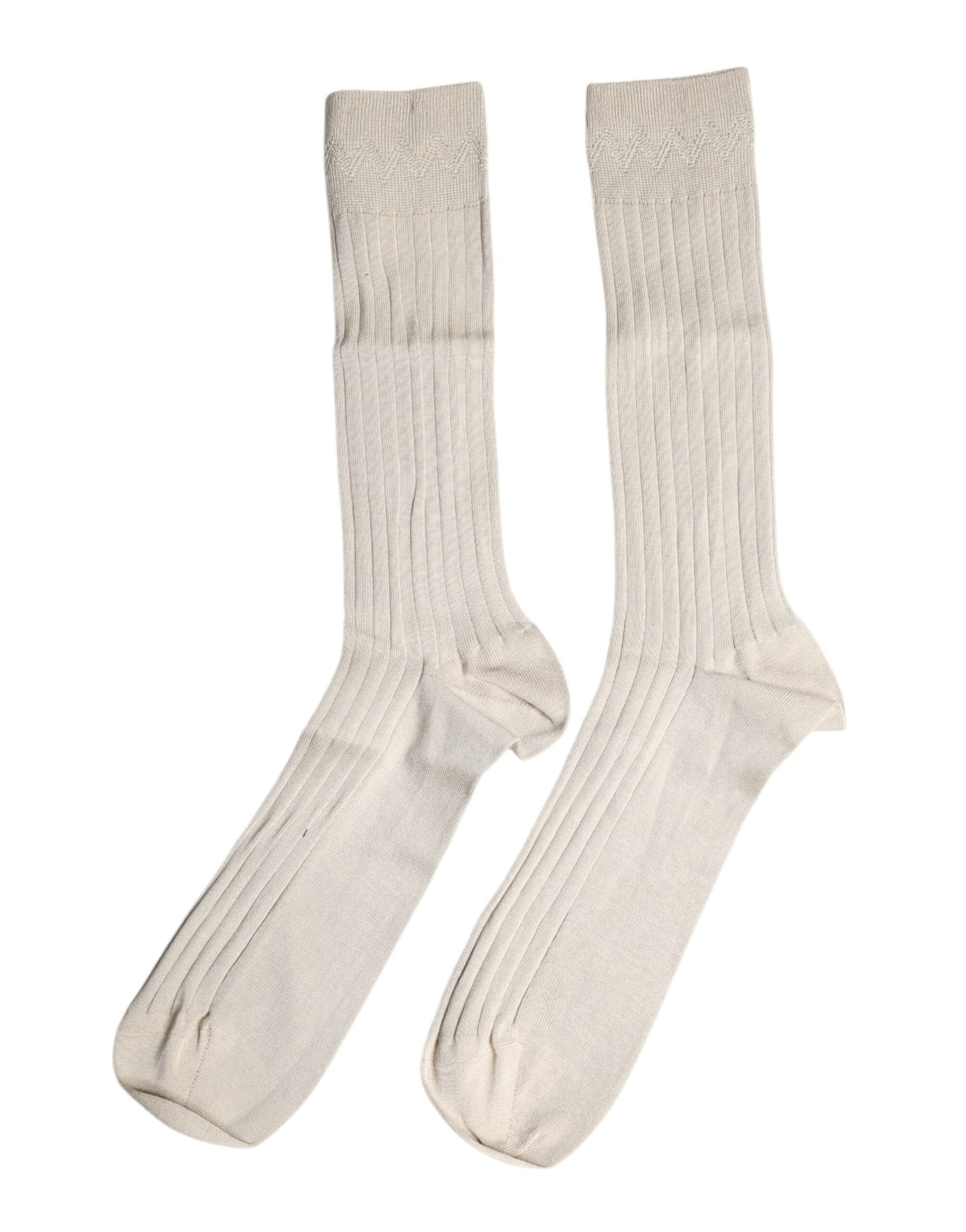 Pair of light tan crew socks