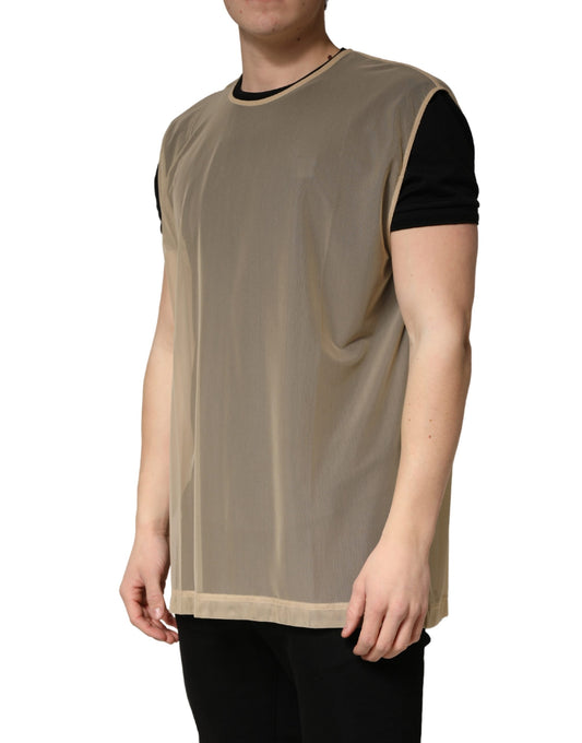Man wearing a sleeveless vest