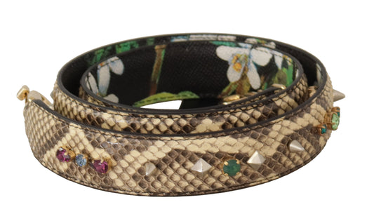 Bracelet with snake skin pattern and gemstones
