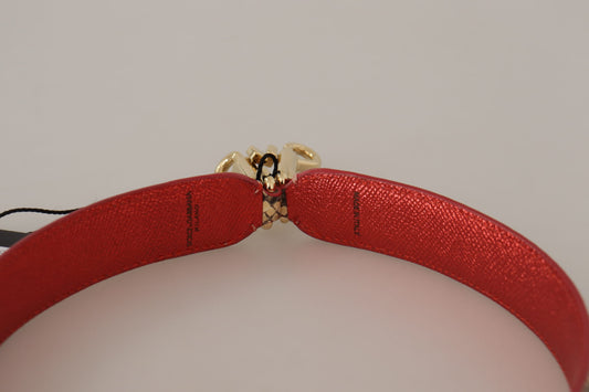 Red glittery headband with gold clasp