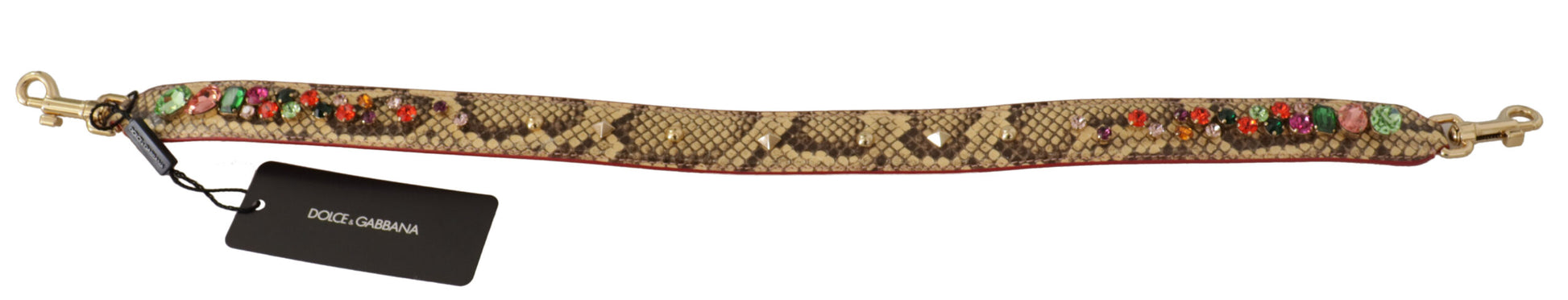 Gold bracelet with red and green beads