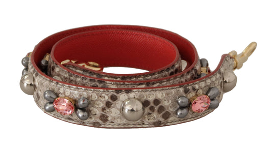 Decorative bracelet with red band and embellishments