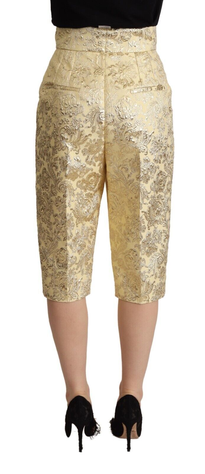 Gold sequined skirt worn by a mannequin