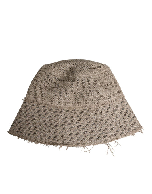 Woven hat with fringe detailing