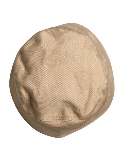 Tan round fabric item