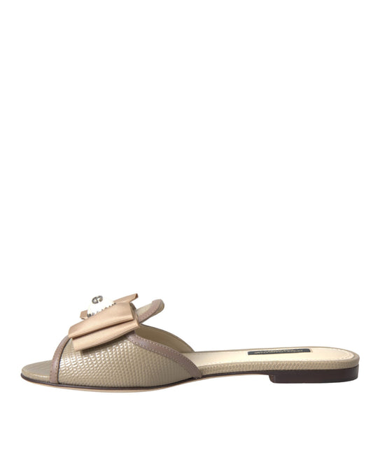Tan wedge sandal with embellished strap