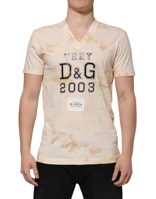 Men's vintage distressed t-shirt with D&G logo