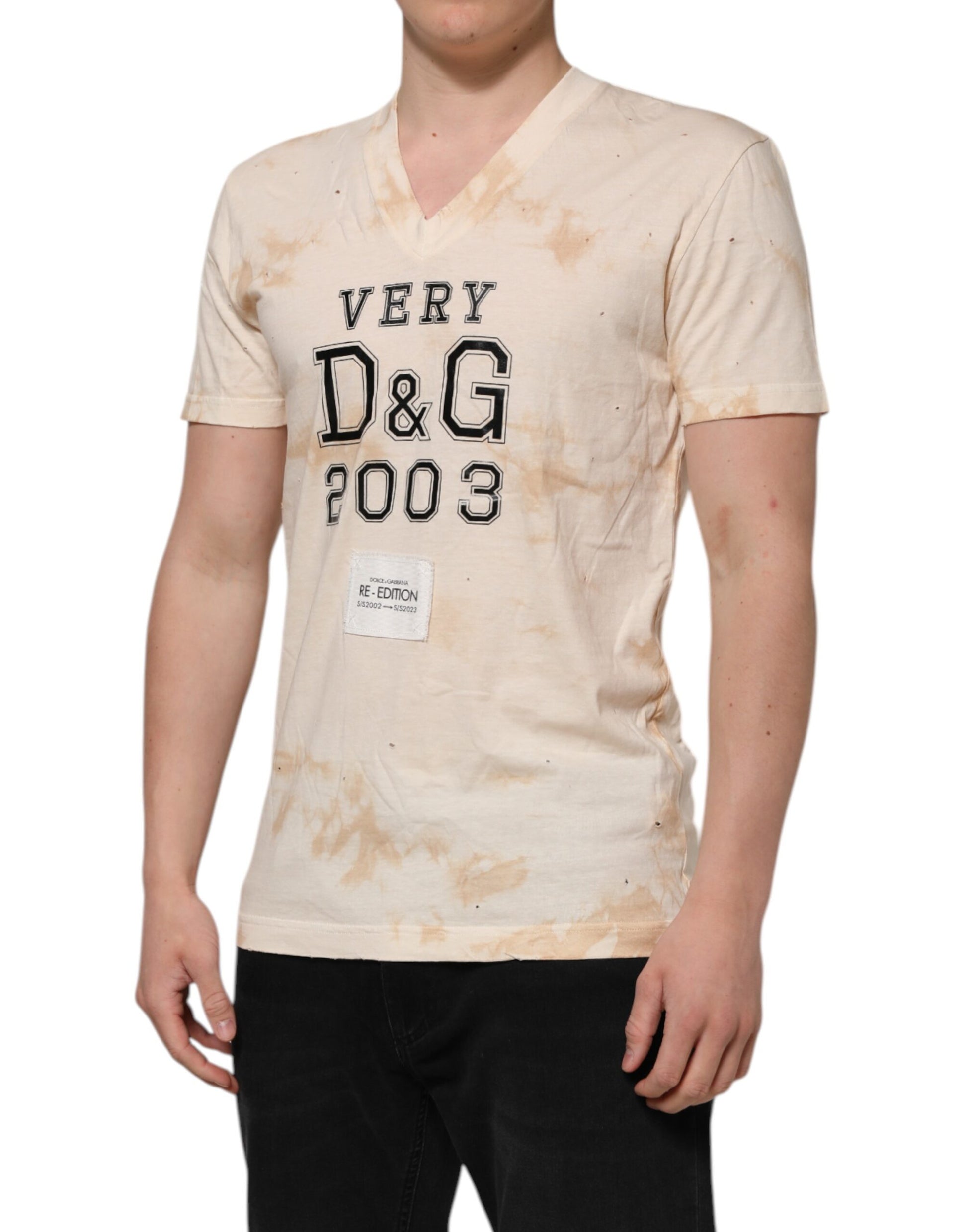 Mannequin wearing a vintage style t-shirt with distressed design