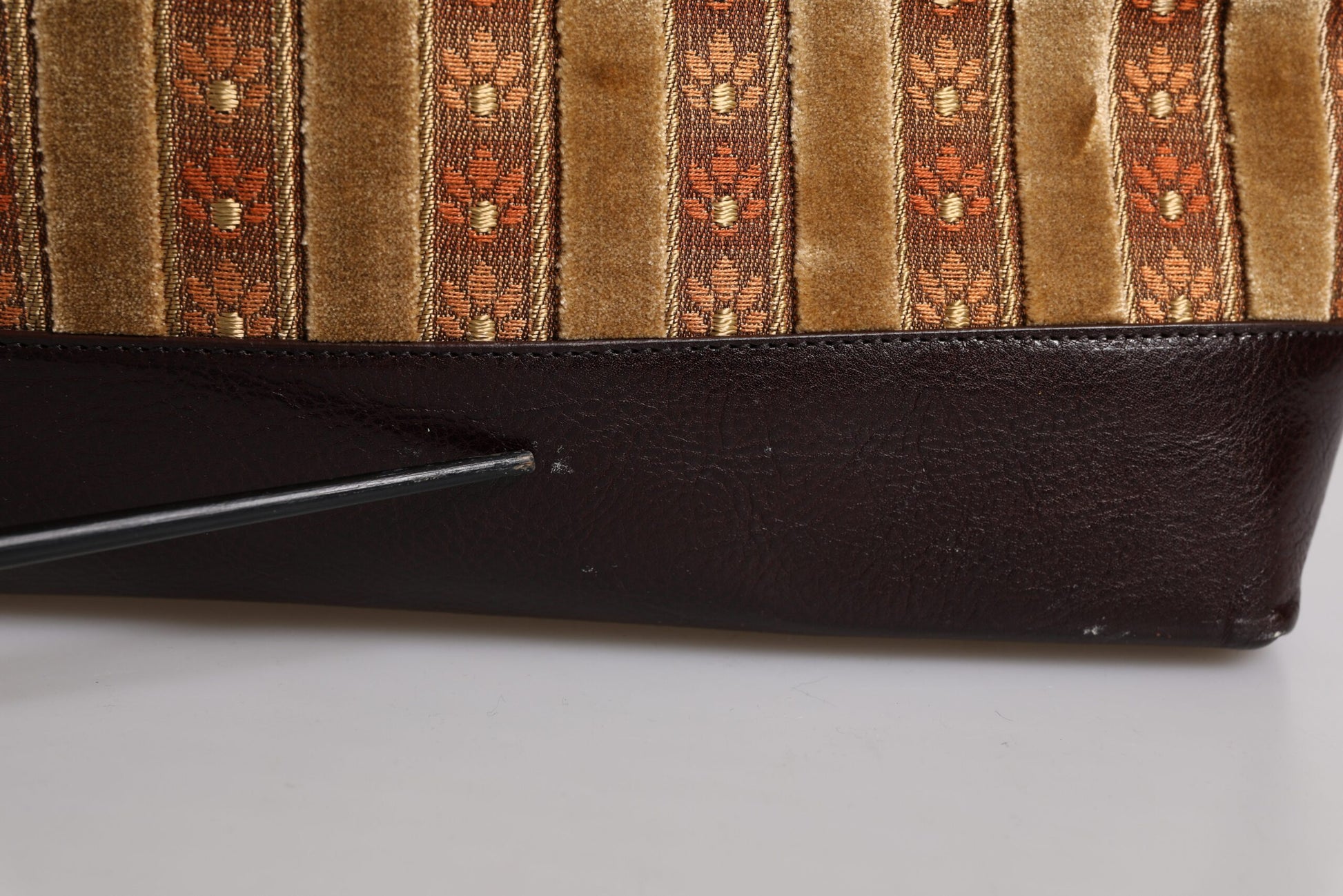 Decorative leather box with gold accents