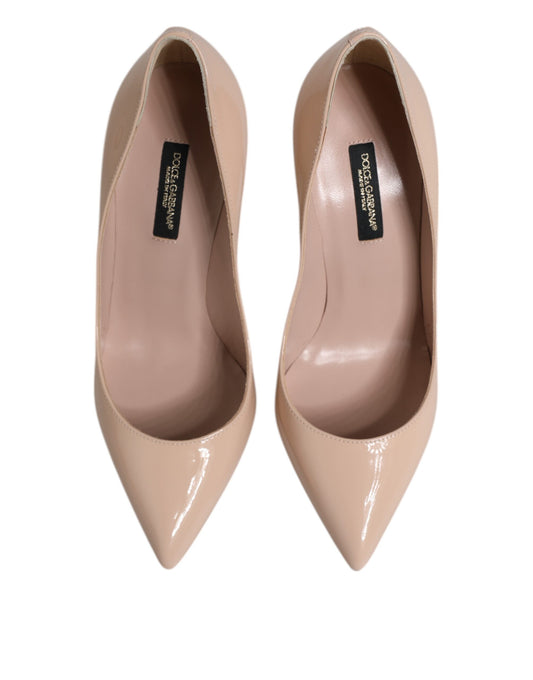 Pair of women's pumps in a light beige color