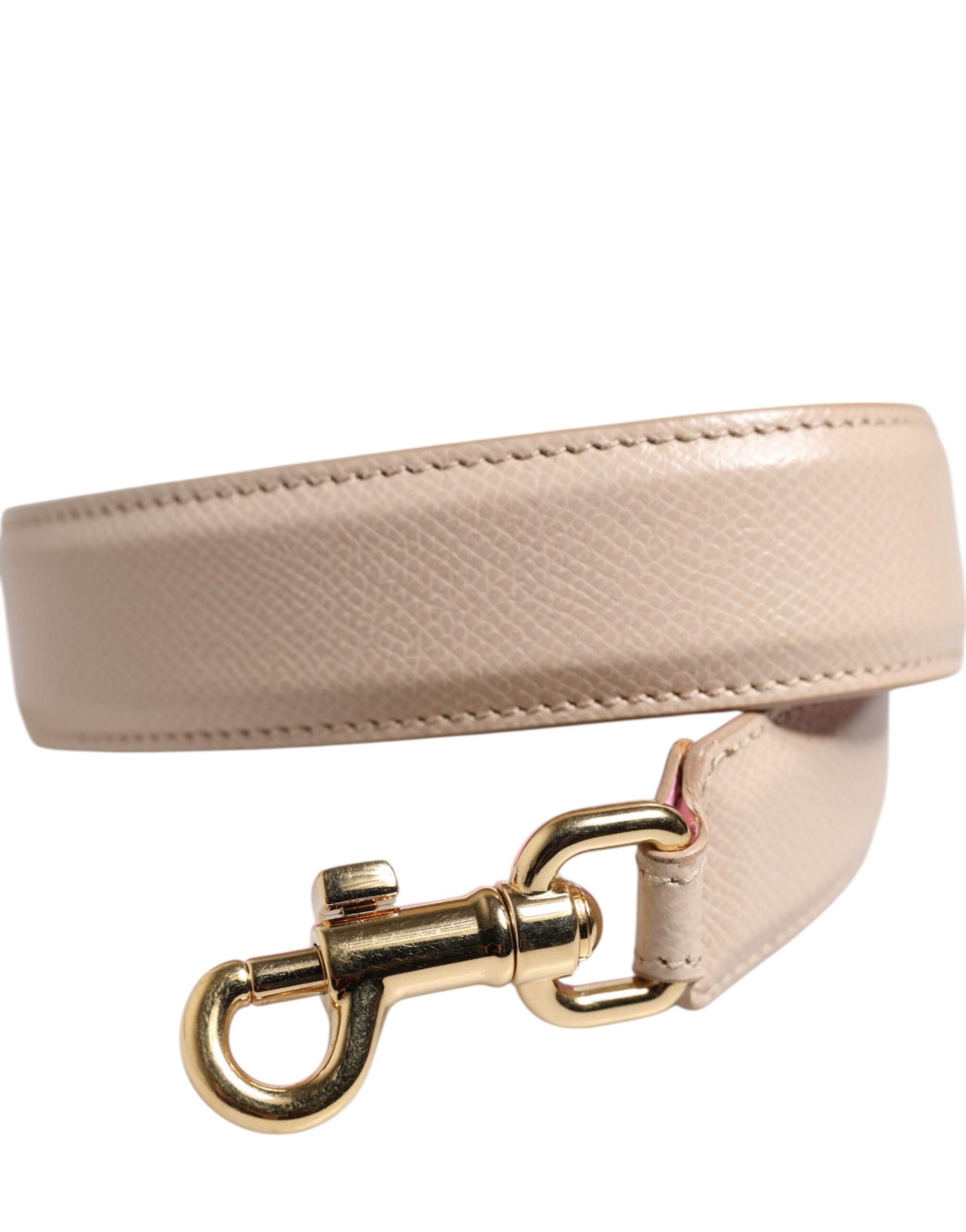 Brown leather belt with gold buckle