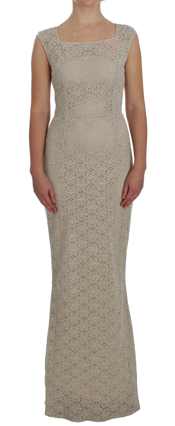 Long beaded evening dress