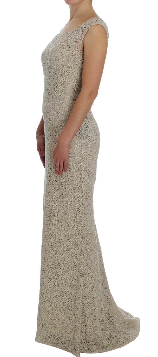 Long beaded evening dress