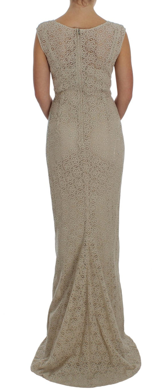 Long beaded evening gown