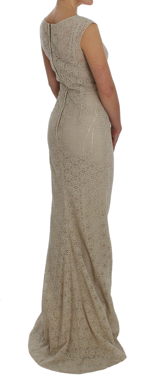 Long beaded evening gown