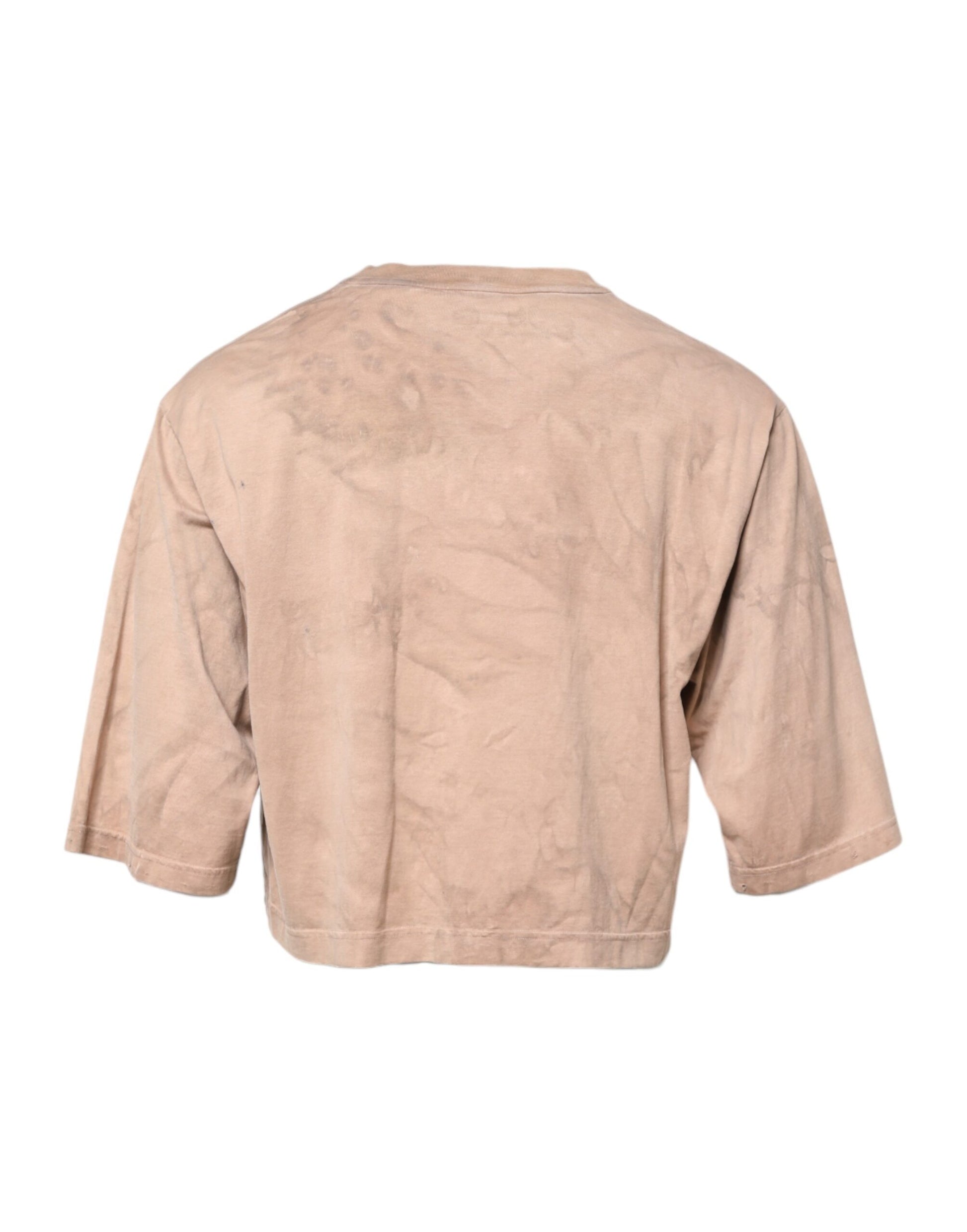 Old brown jacket with stains on back