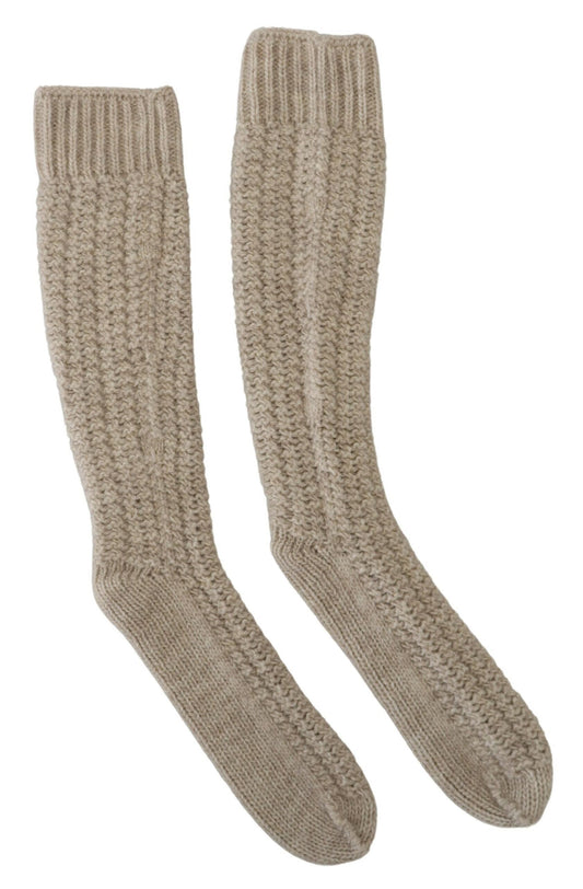 Pair of tan knit socks