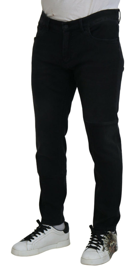 Pair of black pants with white stripe down side