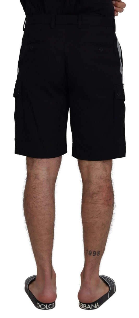 Pair of black shorts on a mannequin