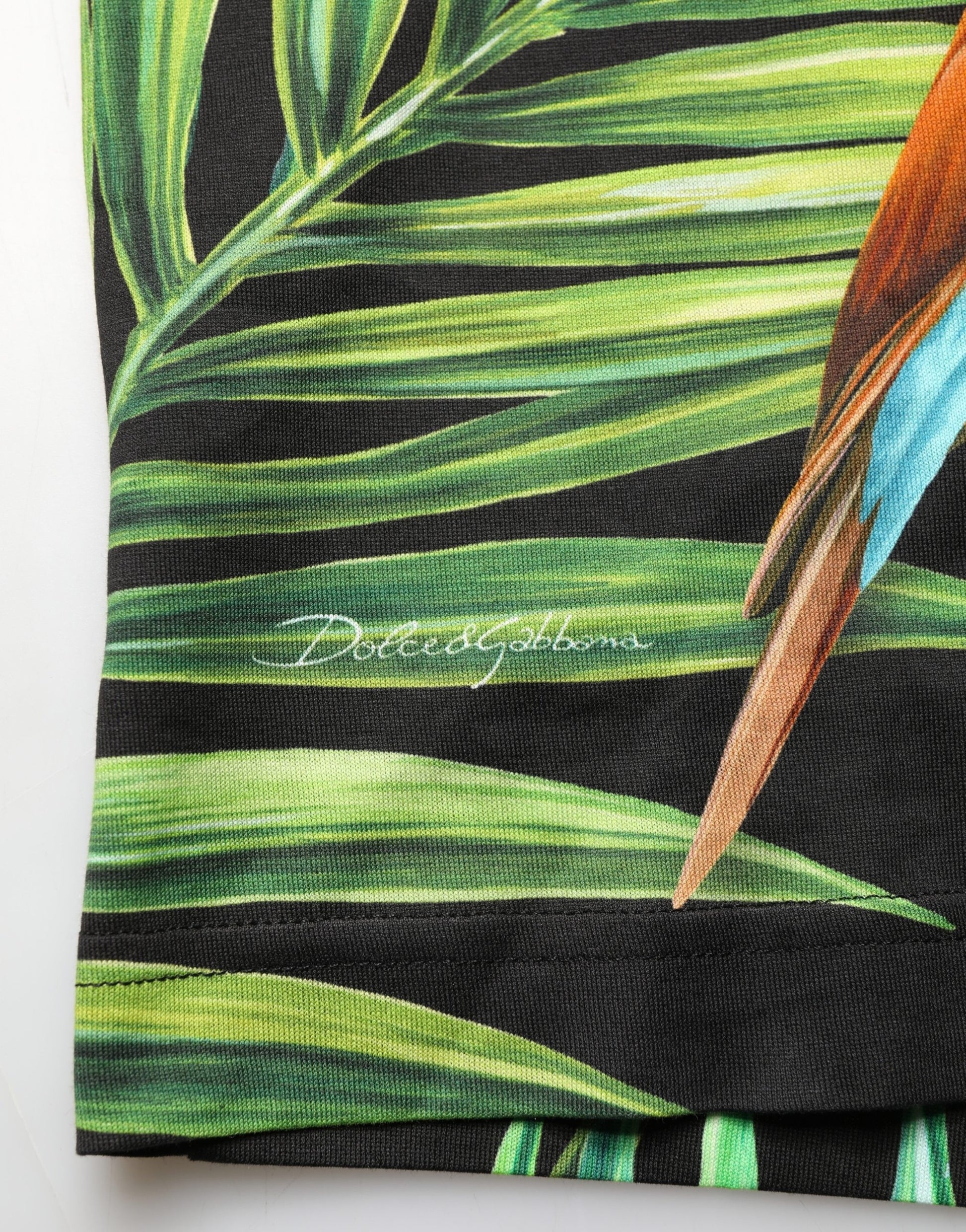 Colorful tropical print fabric