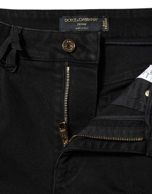 Pair of black jeans with zippered side pockets