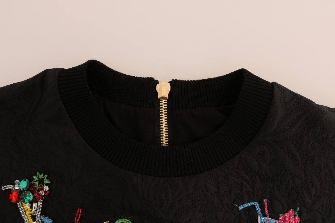 Black sweater with zipper on front