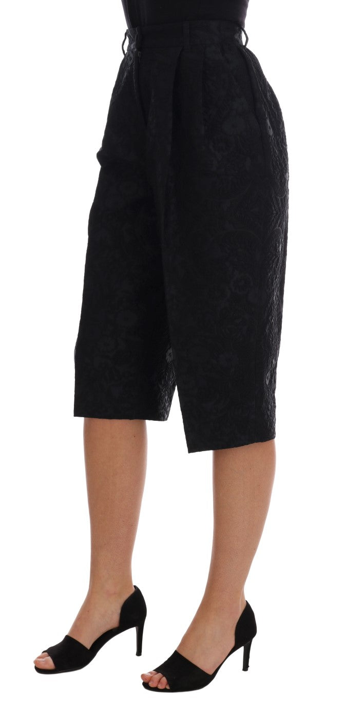 Black knee length skirt with slit on side