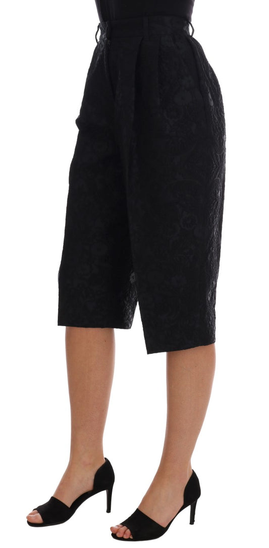Black knee length skirt with slit on side