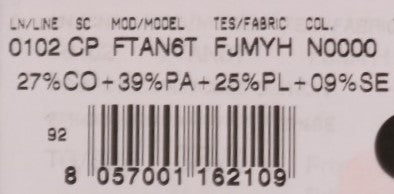 Barcode on a product label