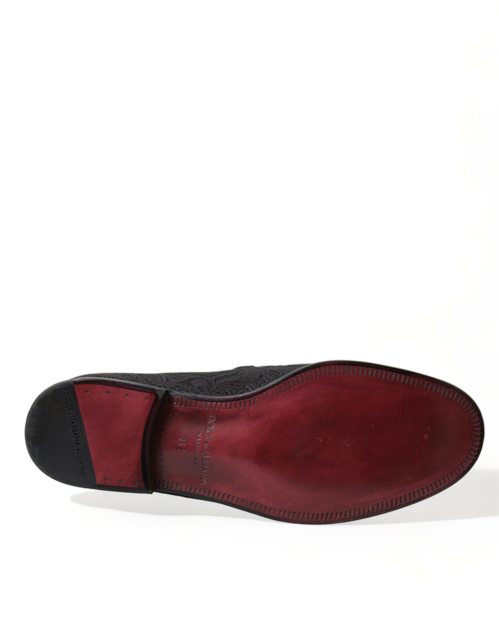 Red and black shoe with velvet material